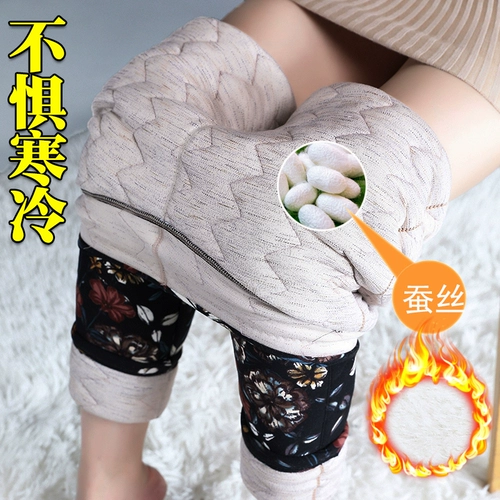 Зимние модные удерживающие тепло утепленные штаны для матери, высокая талия, для среднего возраста