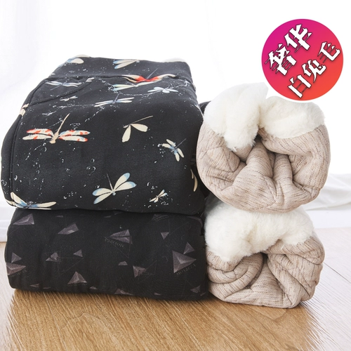 Зимние модные удерживающие тепло утепленные штаны для матери, высокая талия, для среднего возраста