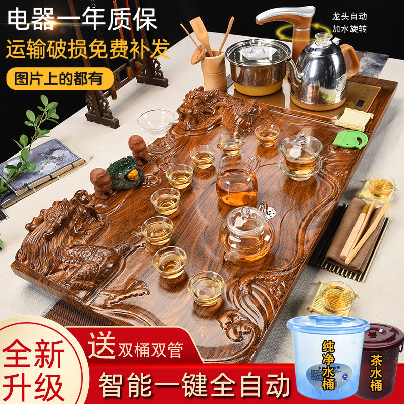 Tea set household full automatic water in one kung fu tea table cooking tea table for a simple living room