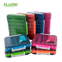 Elualuya bait box double-sided 14-grid fishing gear fake bait tool box wood shrimp Thunder frog Mino box