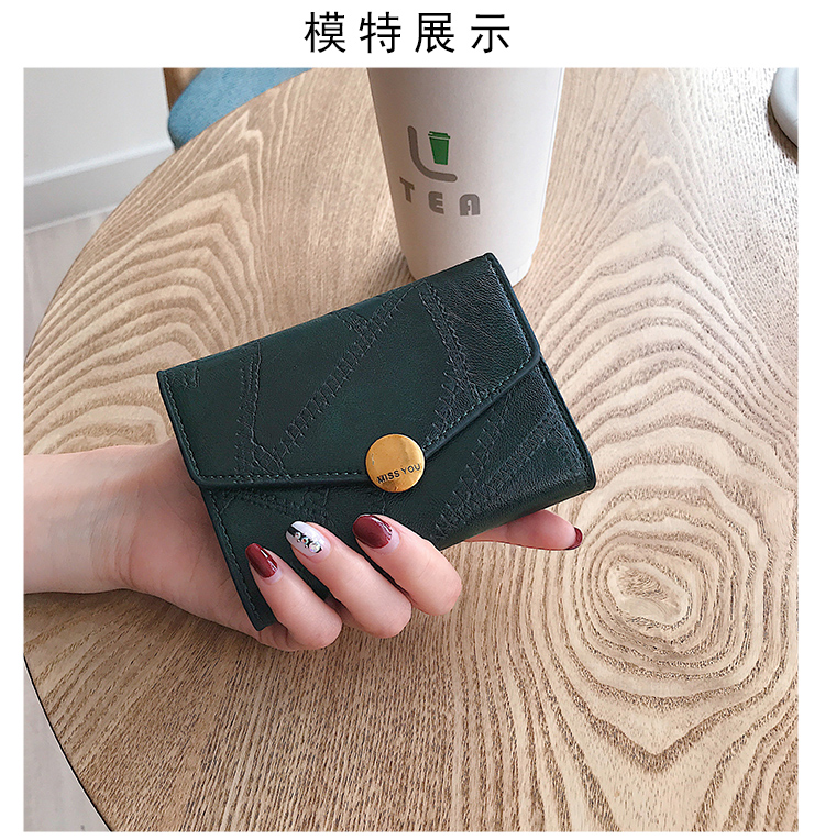 Ví nữ ngắn đoạn gấp phần mỏng ví tiền đơn giản thời trang 2019 phiên bản tiếng Hàn mới của ví thủy sinh nhỏ - Ví tiền ví nam đẹp