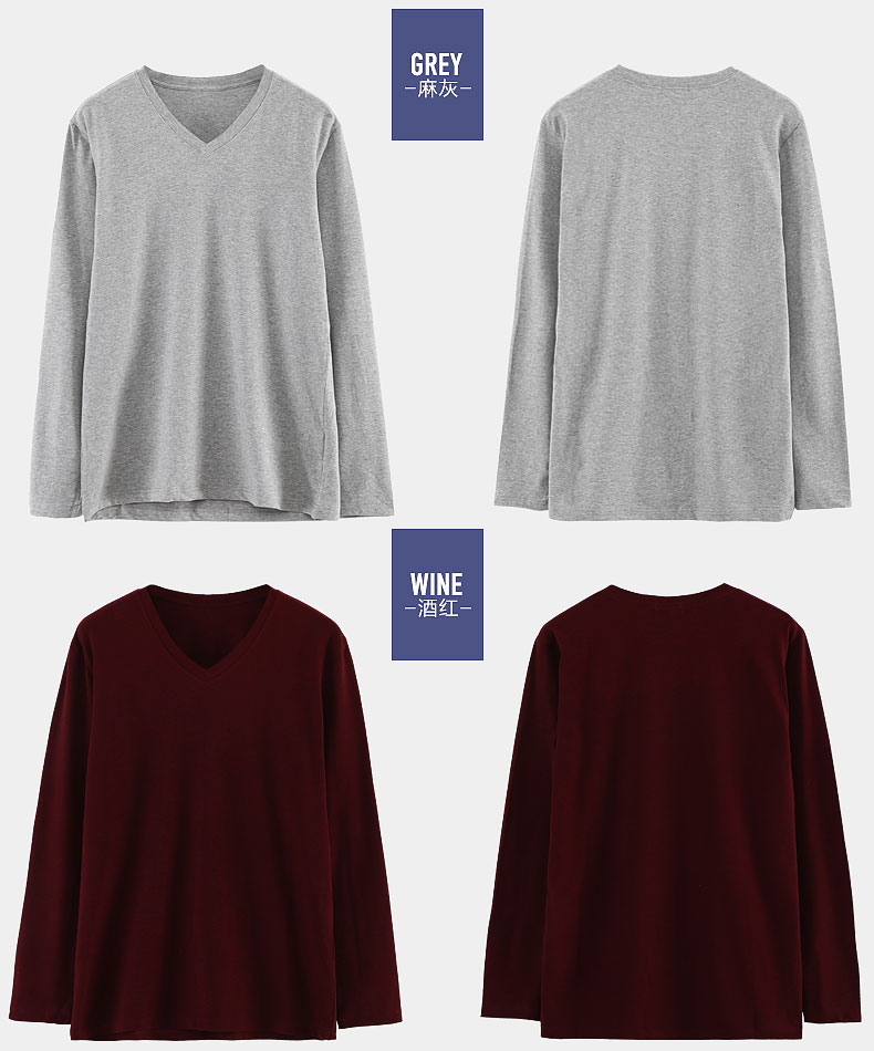 Áo len nam mùa thu màu đỏ đơn mảnh cổ chữ V chạm đáy áo ấm cotton cotton thanh lịch màu áo len cotton áo giữ nhiệt nữ trung niên