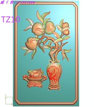 jdp relief picture chair Cabinet Bed foot peach peach wood carving back five peaches