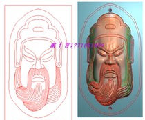 Fine Sculpture Jdp Jade Sculpture Car Hung Pendant Imitation Ancient Guan Hanyu Public Head Single Guan Justice Facial Oval with the shape of the shape
