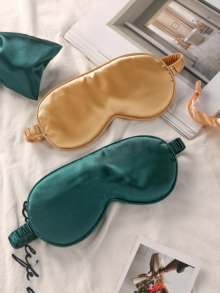 Silk eye mask Sleep shading Men and women relieve eye fatigue artifact Students lunch break breathable sleeping ice bag eye protection