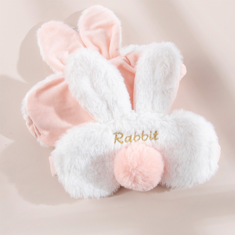 Blindfold sleep shading breathable cute long ears Rabbit cartoon student lunch break sleeping plush blindfold girl