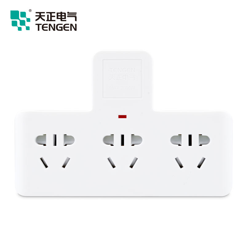 Tianzheng socket converter one-turn three-hole power plug multi-function extension cord panel wireless plug-in row home