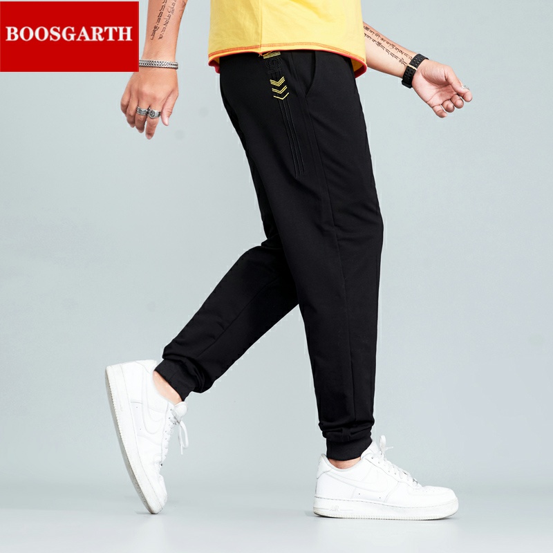 Summer Thin BOOS mùa xuân / Quần thể thao nam Casual Pants nam Tide Easy-to-Foot Fat Tăng Stakes Để Thêm Fat