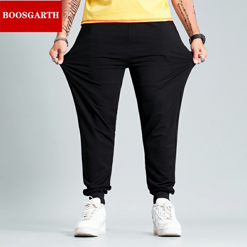 Summer Thin BOOS mùa xuân / Quần thể thao nam Casual Pants nam Tide Easy-to-Foot Fat Tăng Stakes Để Thêm Fat