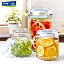 Korean GLASSLOCK glass bottle sealed jar with lid transparent food pickles jar large household storage