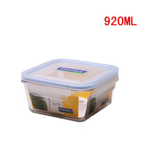 Korea glasslock Sanguang cloud glass preservation box microwave lunch box lunch box RP731) 920ml