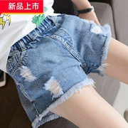 3-14 tuổi trẻ em mùa hè của quần short denim bé gái quần jean con trai sinh Tassu trung học cô gái