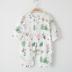 Bé jumpsuit mùa hè gạc cotton mỏng quần áo trẻ em mới ha đồ ​​ngủ bé dài tay quần áo máy lạnh 