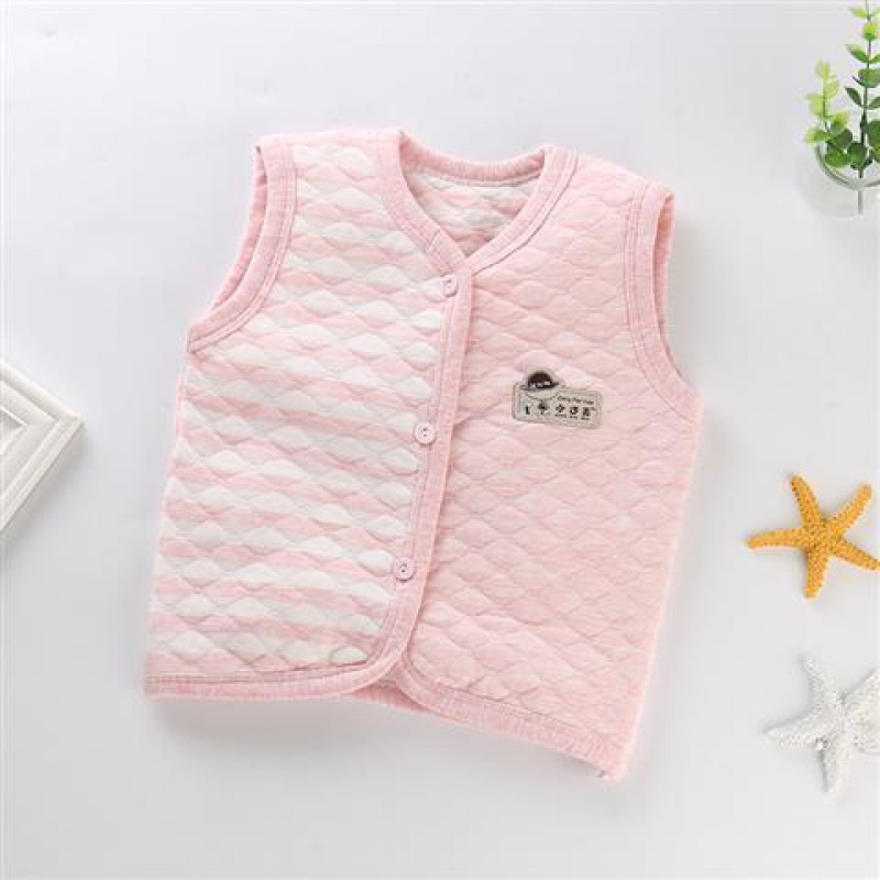 mùa xuân 0-5 tuổi và mùa thu quần áo cậu bé giáp bông 2-6-10-12 tháng 4 nữ bé ấm vest vai 1-3 tuổi