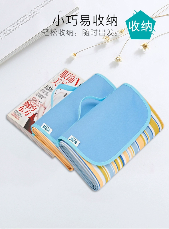 Dã ngoại mat di động gấp trong gió bãi biển lều thảm dã ngoại vải thảm thảm dày độ ẩm - Thảm chống ẩm / Mat / Gối tấm trải picnic