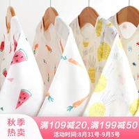 Áo len mùa hè cho bé Bộ đồ ngủ bé gạc áo choàng ngủ áo ngủ jumpsuit mùa hè mỏng yukata mùa hè dễ thương - Áo liền quần bodysuit chất nỉ bông hàn quốc