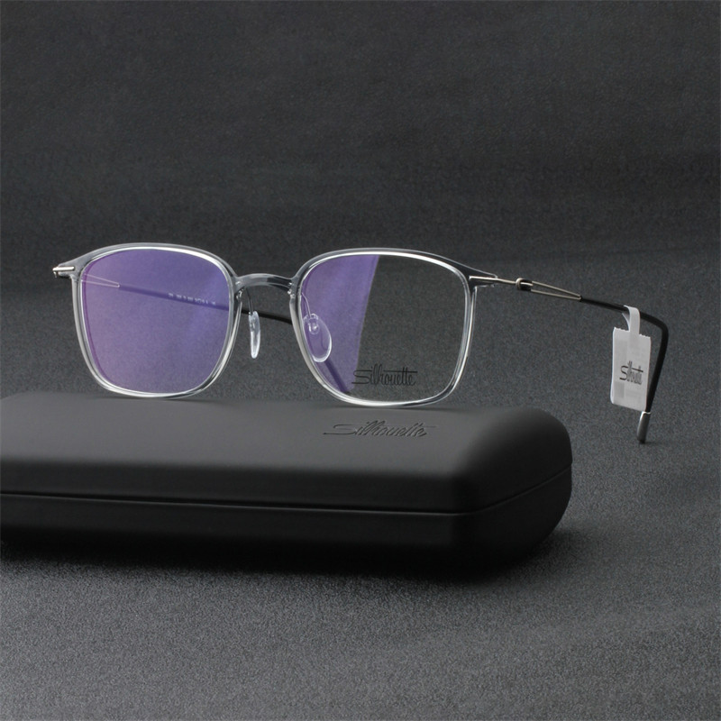 Silhouette Eyeglass Frame Square Titanium Frame for Men and Women, Ultra-Light, Can Be Fitted with Lenses 2926