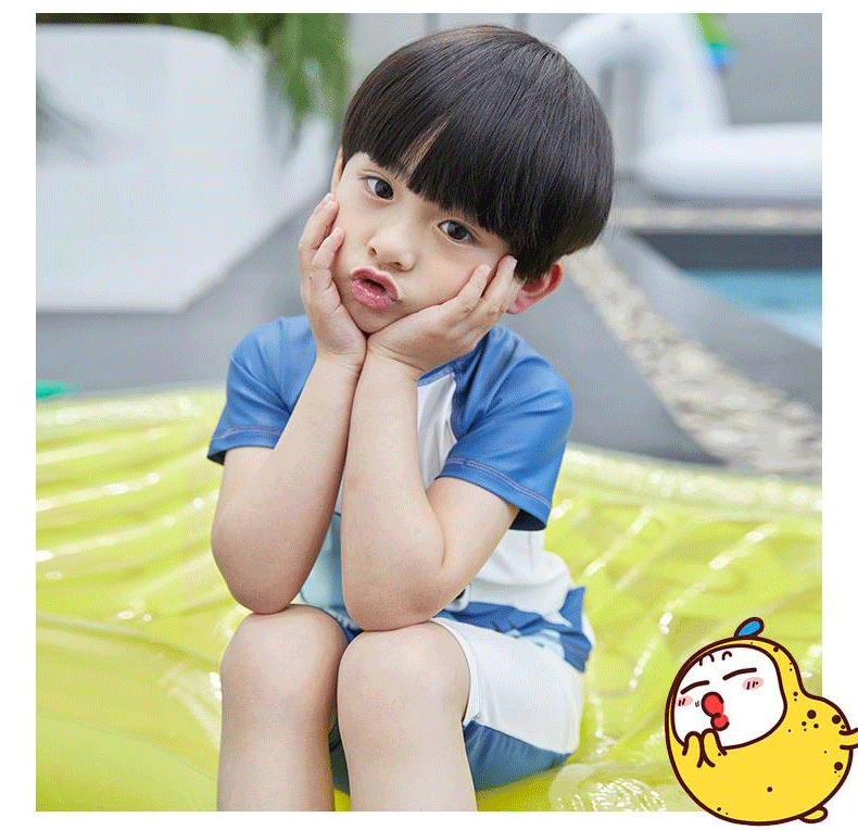 Đồ bơi trẻ em ngông cuồng bé trai chia đôi kích thước tay áo dài khô nhanh chống nắng mùa xuân quần áo bơi cho bé - Bộ đồ bơi của Kid đồ bơi con gái