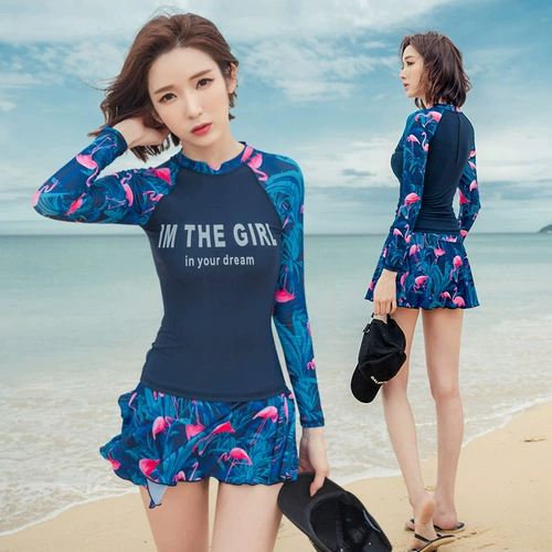 Купальник, брендовый модный лонгслив, семейный стиль, в корейском стиле, 2020