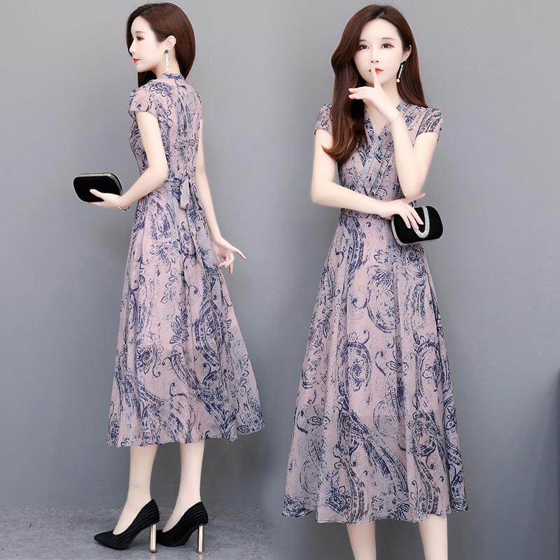 Western style elegant dress 2020 new lady middle-aged Taiwanese skirt noble summer femininity to reduce age
