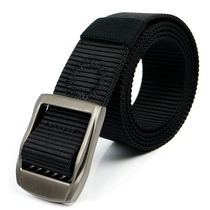 Canvas belt Mens Nylon belt Tactical Steel buckle belt Automatic buckle Smooth buckle Youth student inner belt