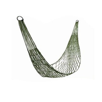 Army green mesh hammock Outdoor camping portable hammock thick mesh single person send packing Nylon mesh pocket swing