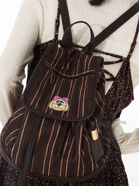 New Original Retro Backpack by Ben Dog, Unique and Stylish School Bag with Vintage Texture, High Aesthetic Value Backpack for Women