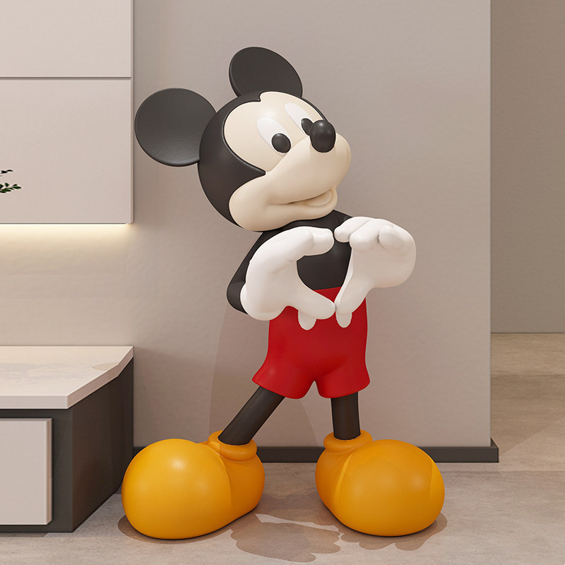 Mickey Mouse Large Floor-Standing Ornament for Living Room, Next to Tv Cabinet or Sofa, High-End and Elegant Decoration Mickey Mouse Large Floor-Standing Ornament for Living Room, Next to Tv Cabinet or Sofa, High-End and Elegant Decoration