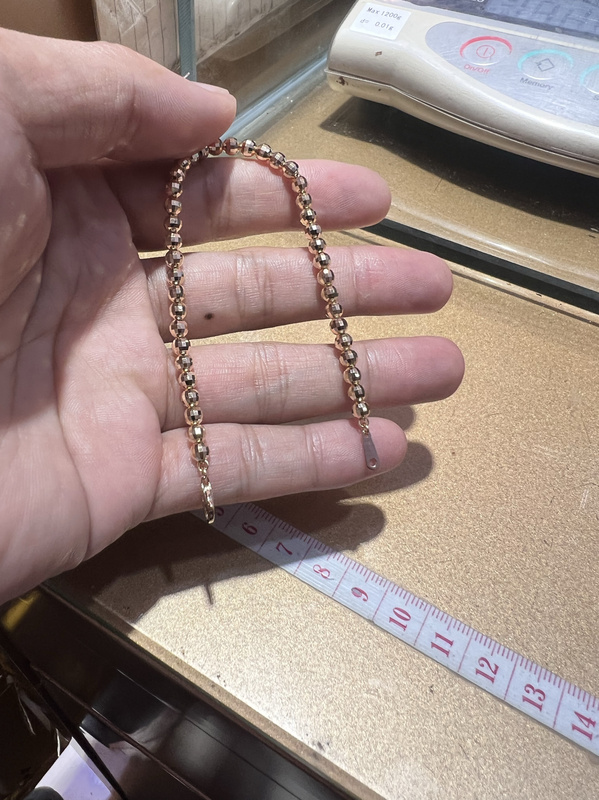 18K Gold Thunder Bead Bracelet