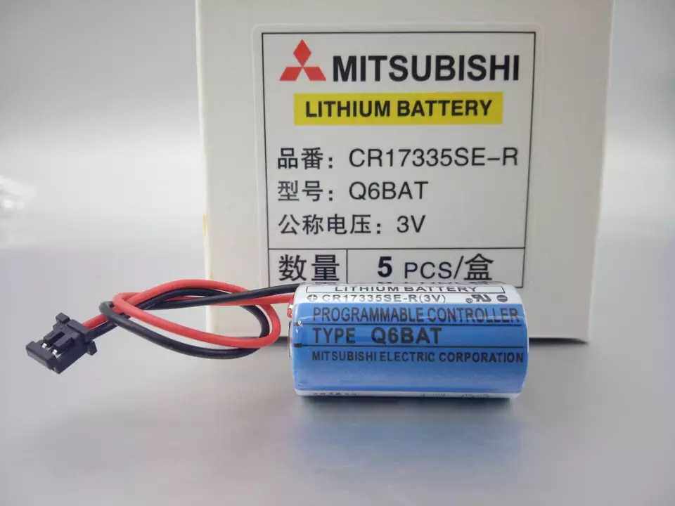 New Mitsubishi CR17335SE-R Q6BAT 3V Mitsubishi ANS PLC lithium battery with original plug