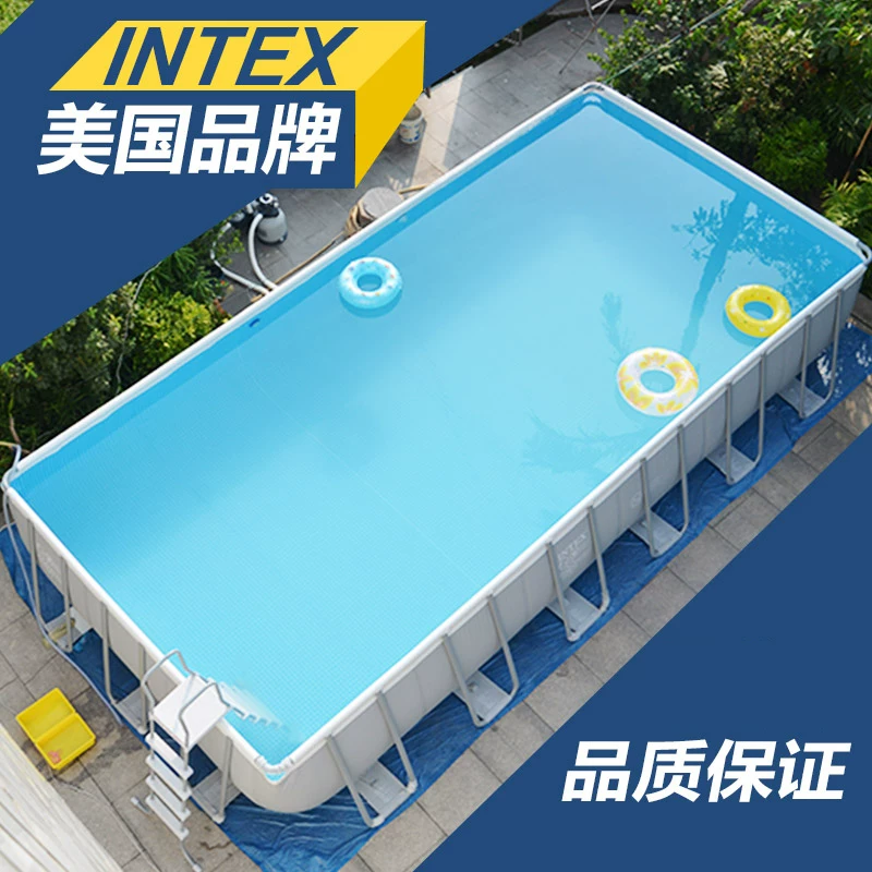 Складной надувной бассейн (INTEX), усиленная стальная рама, утолщённые стенки, разные размеры