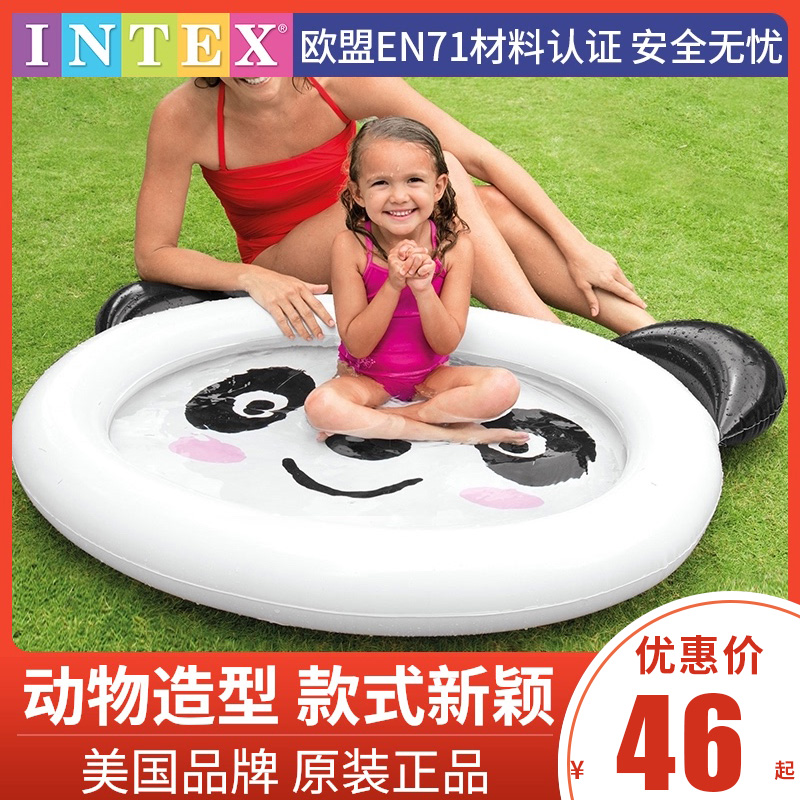 INTEX Panda Baby Play Pool Inflatable Family Swimming Pool Sandpool Marine Globe Pool Children Toys 59407