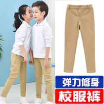 Boy pants khaki school clothes pants Primary School students dark blue school pants trousers childrens girls slim casual pants