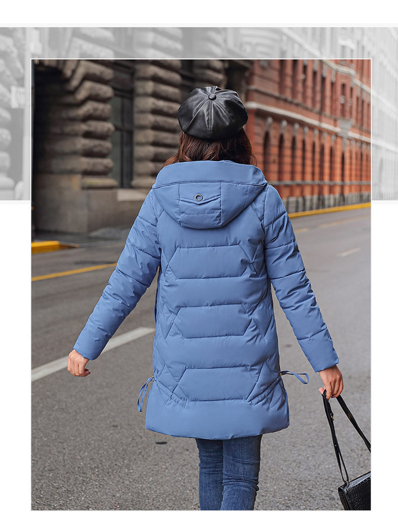 韩版冬装2020年新款棉衣外套修身加厚羽绒棉服女中长款棉袄子反季详情18