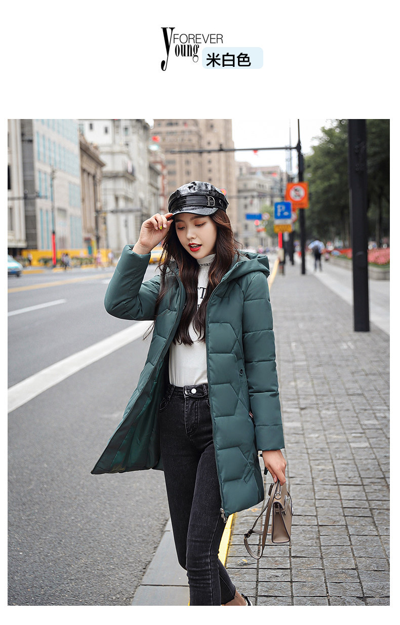 韩版冬装2020年新款棉衣外套修身加厚羽绒棉服女中长款棉袄子反季详情31