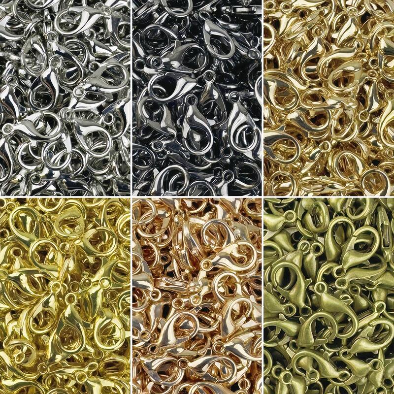 Lobster Clasp Electroplated Zinc Alloy Necklace Bracelet Beaded Connector End Material Keychain DIY Jewelry Accessories