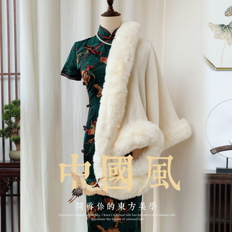 云间织梦 复古文艺旗袍披肩(全店实拍)