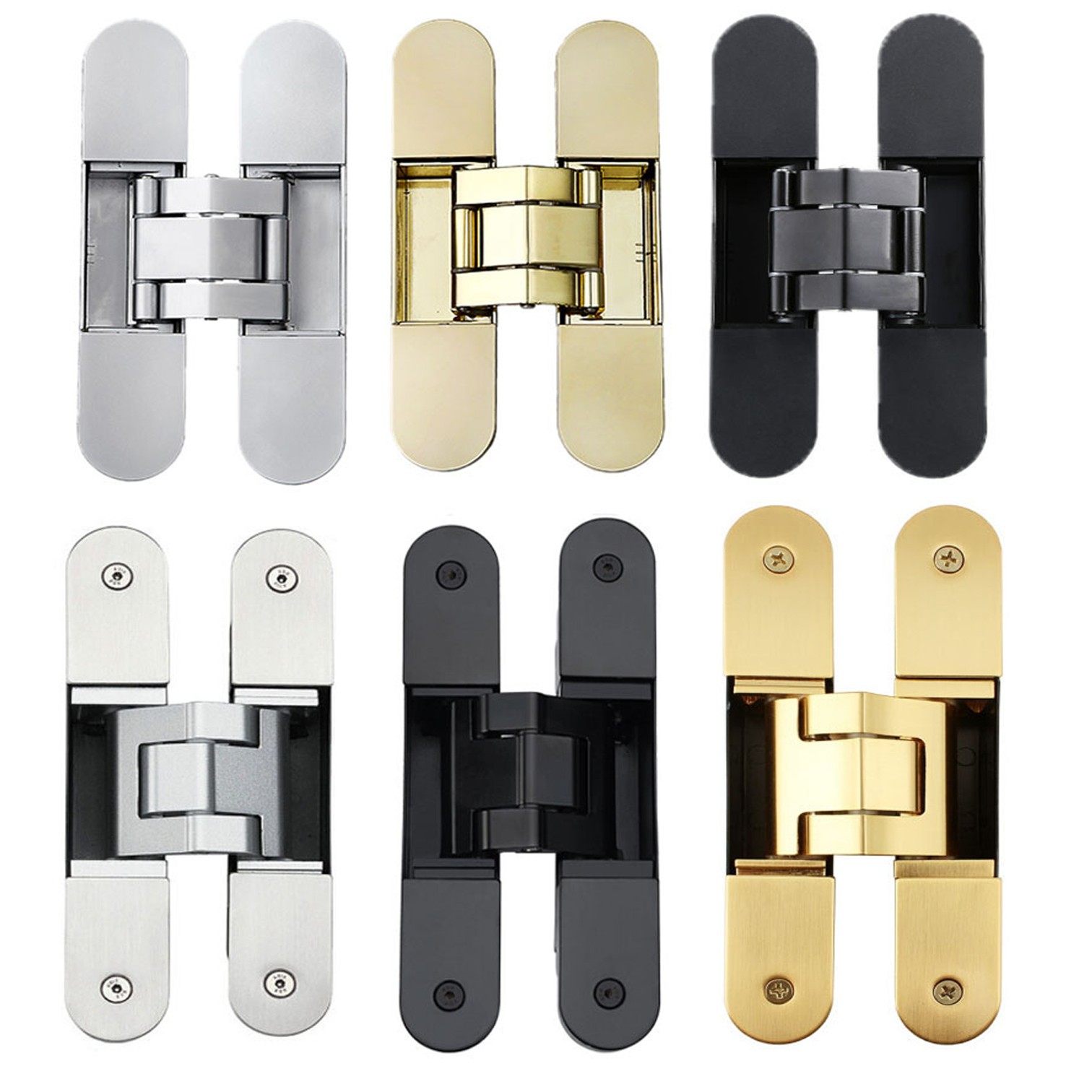 Three-dimensional adjustable wooden door concealed hinge folding door concealed door cross hinged hide loose-leaf invisible door hinge-Taobao