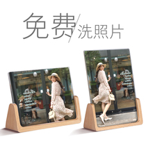 European-style wooden photo frame set-up creative 6 7-inch seven-inch acrylic lettering custom modern printing and washing Photo Plus