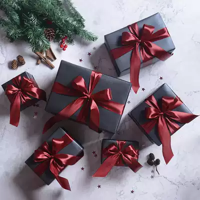 Christmas gift box paper black high-end Christmas gift box display gift gift shelf window display New Year