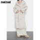 nolnol double-sided wool coat ດູໃບໄມ້ລົ່ນຂອງແມ່ຍິງລະດູໃບໄມ້ປົ່ງແລະລະດູຫນາວສູງ windbreaker ຮູບແບບໃຫມ່ temperament ແອວສີຂາວ woolen coat ແມ່ຍິງ