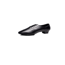 Latin dance shoes mens dance shoes spring and summer flat mid-heeled dance shoes national standard genuine leather jazz modern mens ballroom dance shoes