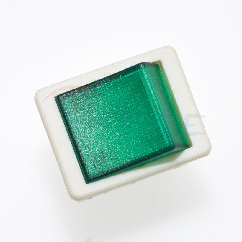 Pronic R22 台湾普尼克PRONIC电源开关船型开关 R22 4脚 白绿带灯 16A250V