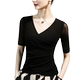 ເສື້ອຍືດຄໍ V-neck ຂອງແມ່ຍິງຕາຫນ່າງສາມສ່ວນສີ່ຄົນອັບເດດ:
