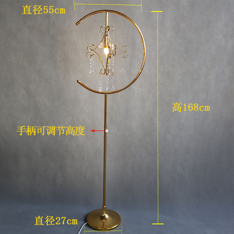 New wedding can lift rod rod crystal lamp wedding arrangement of European iron props fitting decorative chandelier