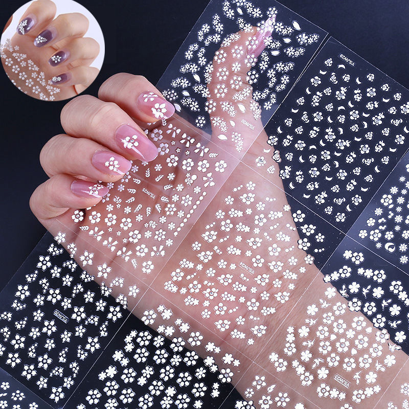 Trendy Nail Stickers, Nail Decals, Fresh Spring Floral Designs, Suitable for Children, Pregnant Women, and Students