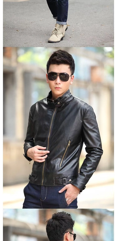 Áo khoác nam 2018 nam thanh niên mùa xuân và áo khoác mùa thu Slim Hàn Quốc dịch vụ xe máy nam đẹp trai áo khoác da PU áo khoác thể thao