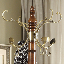 Coat rack hook accessories household solid wood bedroom floor-standing coat rack European style creative shape round tube clothes hanger