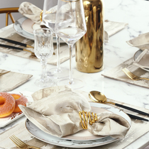 Napkins Cloth Clasp Eu Style Hotel Restaurant Western Dining Napkin fabric Fold Flowers decoration Flowers Home upscale Custom