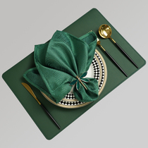 Pad waterproof and oil-proof dining tablemat Superior Restaurant Hotel household leather West cushion light luxury insulation tablemat